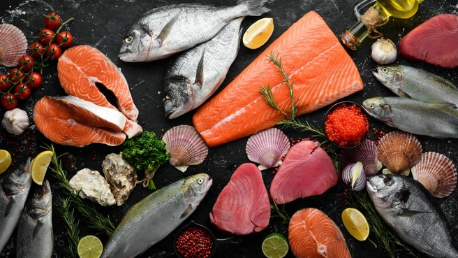 Морепродукты являются отличными источниками необходимых организму микроэлементов и витаминов | Источник: сеть магазинов «Айсберег»