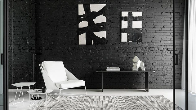 Монохромная квартира 68 м² для молодой девушки в Москве