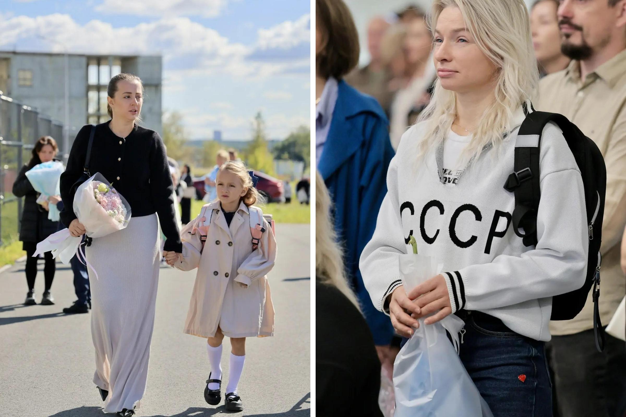 В свитере а-ля Лавров и с сумочками Gucci. Смотрим на стильных мамочек, которые привели детей в школы Челябинска