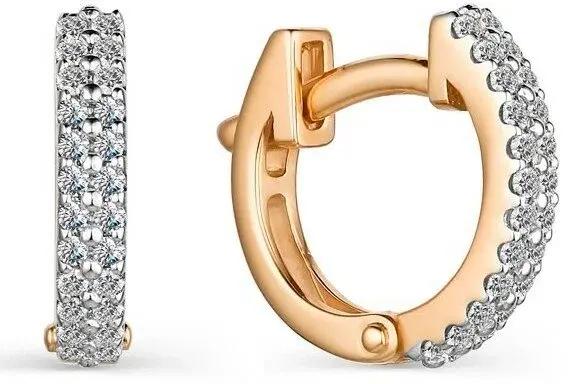 Серьги АЛЬКОР, золото, 585 проба, бриллиант
