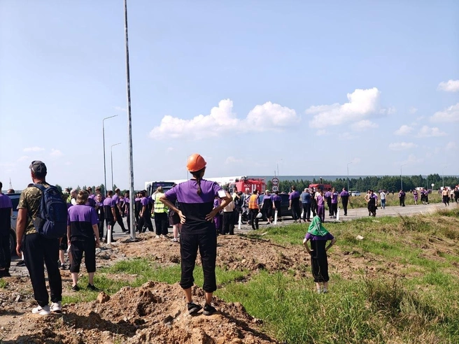 25 июля у склада Wildberries в Екатеринбурге случился пожар, в котором сгорели десятки машин | Источник: Кирилл Кушнов / E1.RU