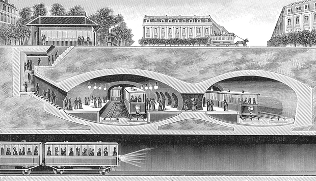 Эскизы строительства парижского метрополитена. | Источник: Legion Media