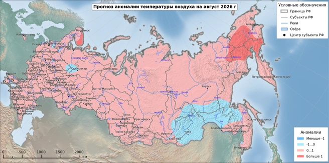 Август, согласно прогнозам, окажется обычным | Источник: Meteoinfo.ru