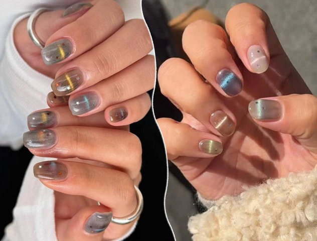 Графичная кошка: трендовый маникюр из Азии для зимних корпоративов