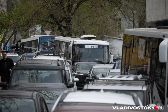 Тюменцы жалуются, что стоят в заторе не только на самом тракте, но и на всех основных выездах | Источник: Елена Буйвол / VLADIVOSTOK1.RU