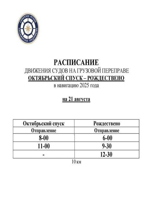 Источник: Самарское речное пассажирское предприятие