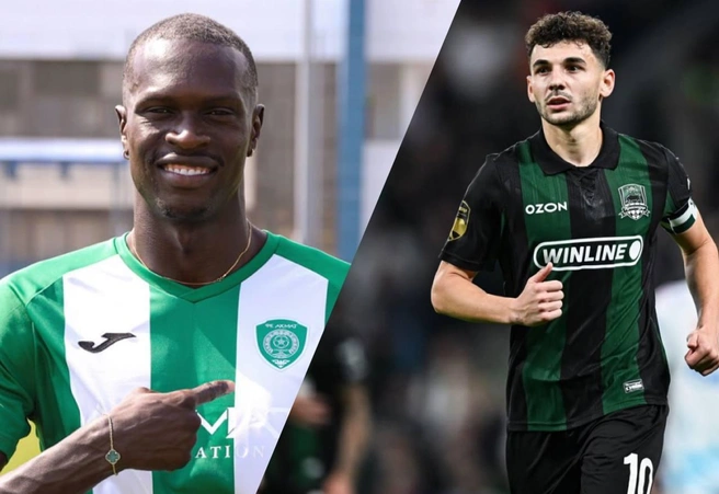 Усман Ндонг слева, Эдуард Сперцян справа | Источник: официальный сайт ФК «Ахмат» / fc-akhmat.ru, ФК «Краснодар» / Telegram