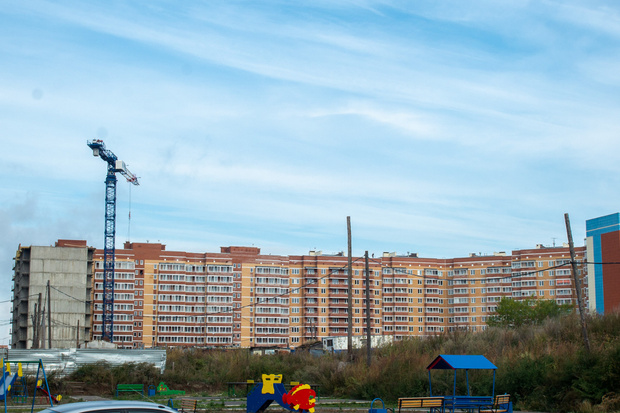 Стройка в Сосновоборске, в Красноярском крае