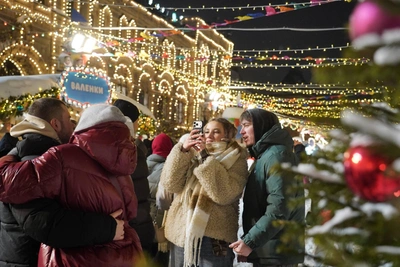 Последние новогодние выходные на Красной площади