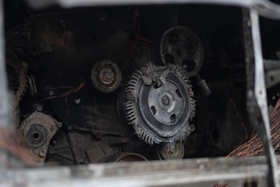 Автомобиль горит на трассе в Хасанском районе