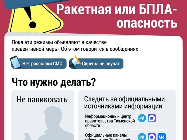 При превентивных режимах ракетной или беспилотной опасности SMS-сообщения не отправляются и сирены молчат. | Источник: Дмитрий Гладышев / Городские медиа