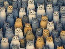 Тест-антистресс: за сколько секунд найдешь мышь среди котиков?