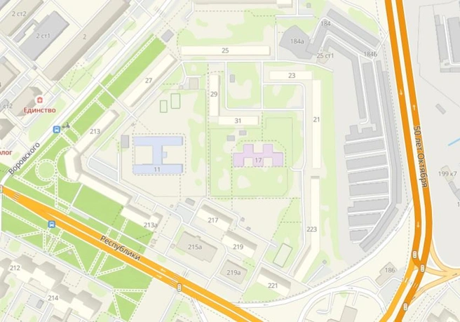 Как вы думаете, специально ли так запланировали поставить дома архитекторы?  | Источник: 2gis.ru