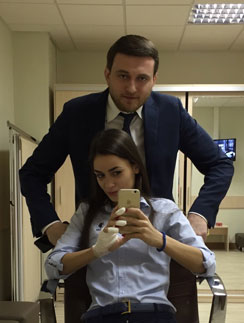 Ксения Тимощенко с любимым, Павлом Пятницким, на съемках программы «Пусть говорят»