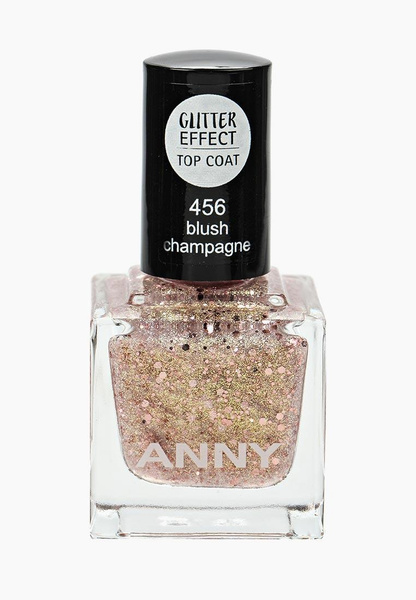 Топовое покрытие Anny Nail Polish Glitter effect top coat, тон 456 Blush Champagne 