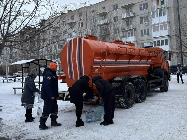 Для жителей организовали подвоз воды, но его недостаточно | Источник: Антонина Пшеничная / Telegram.org