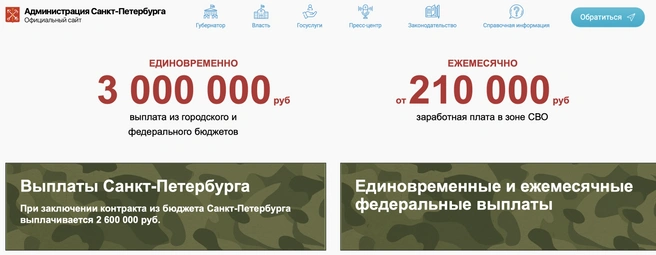 В Петербурге вновь повысили единовременную выплату при заключении контракта с Минобороны | www.fontanka.ru
