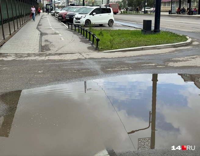 Тротуар на проспекте Ленина | Источник: Ольга Донская / 14.RU