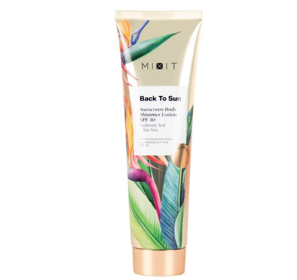 Back To Sun Sunscreen Body Shimmer Lotion SPF 30 Mixit