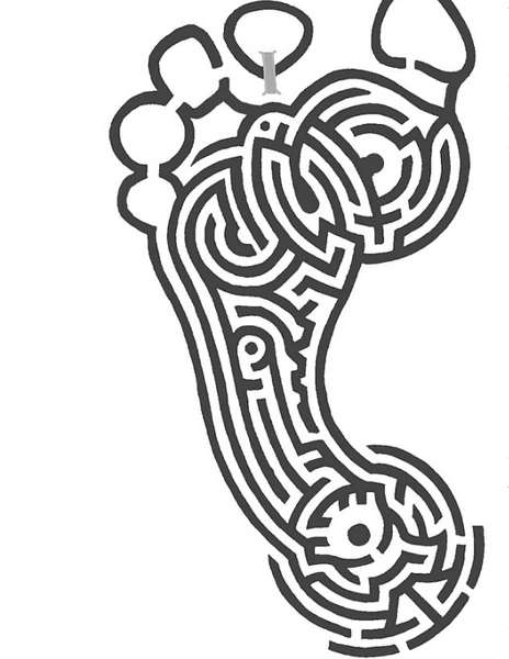 Лабиринт-ступня | Источник: Рисунок Рэндалла Коута