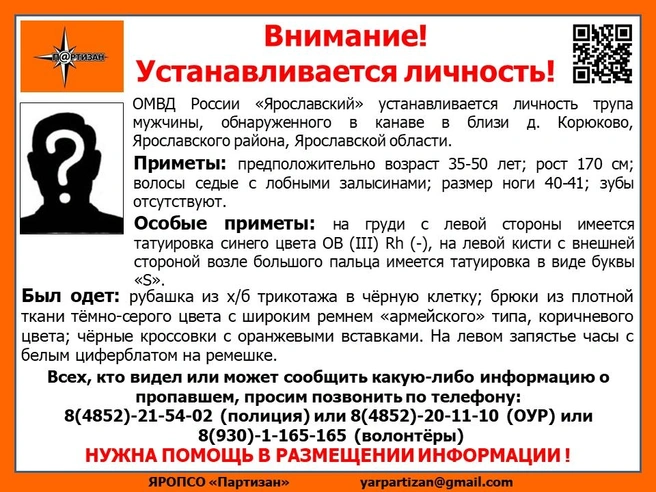 Приметы мужчины | Источник: ЯРОПСО «Партизан» / Vk.com