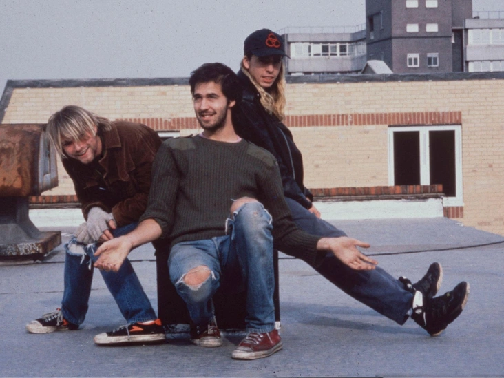 Курт Кобейн, Крист Новоселич и Дэйв Грол в начале 1990-х