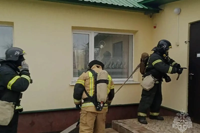 Пожарно-тактическое учение в гостинице Хомутово