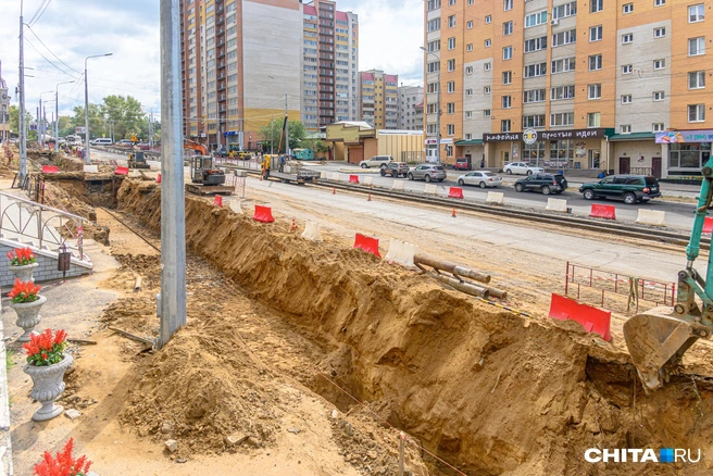 Отрезок улицы от Журавлева до Бутина должны завершить в 2025 году | Источник: Олег Фёдоров / CHITA.RU