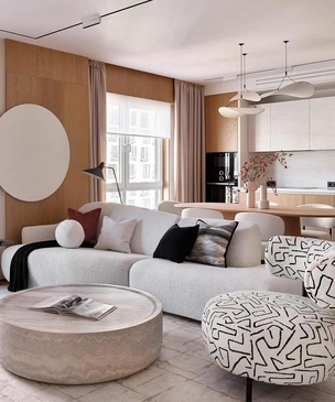 Нежные акценты: квартира 90 м² в Москве