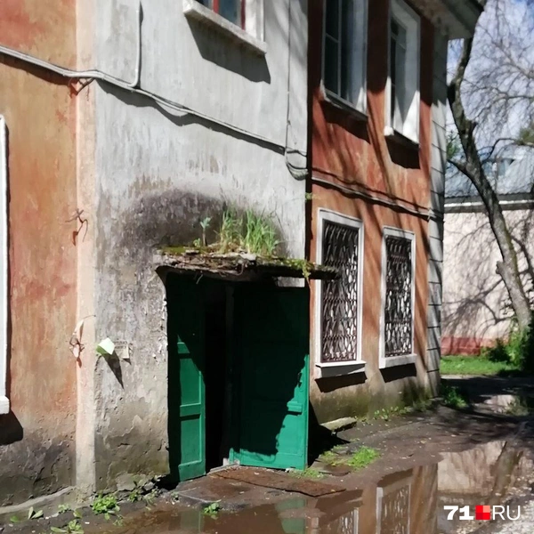 Такие лужи появляются возле дома после любых дождей, здесь ещё «маленькое» озеро | Источник: Личный архив Марины Николаевны