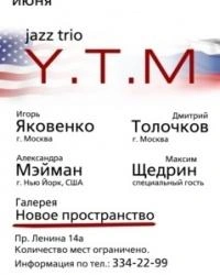 Пройдет концерт известного джазового ансамбля «YTM trio» | www.e1.ru