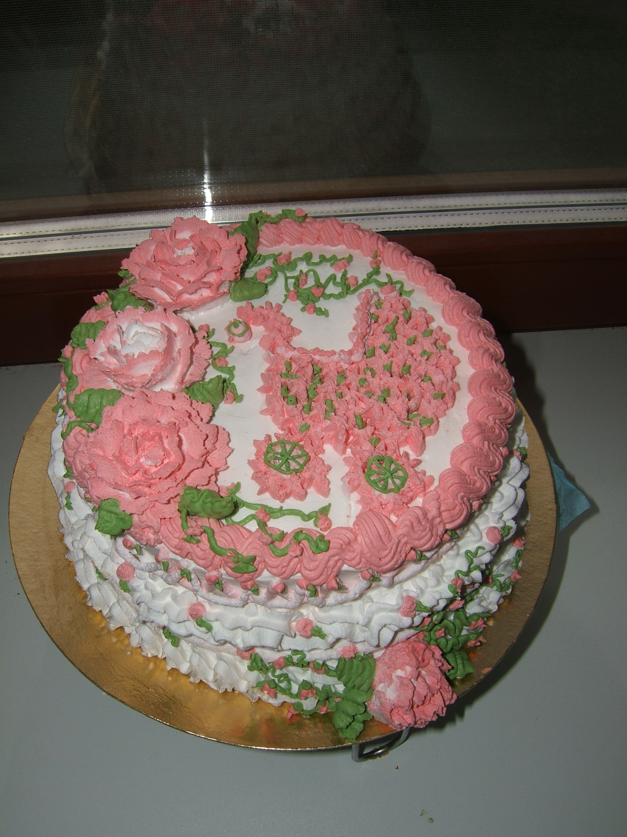 Тортик на крестины!Шифоновый бискв...