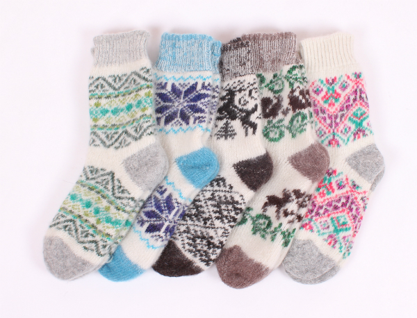 Носки из ангоры, верблюжьей , овеч...