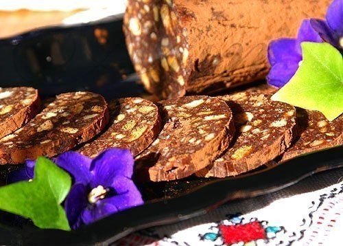 Шоколадная колбаса с орехами 
 
Ин...