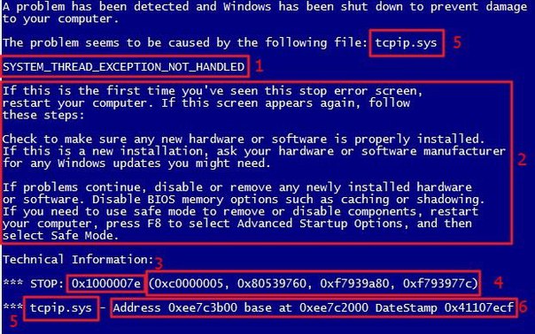 ����� ����� ������ (BSoD), �����������