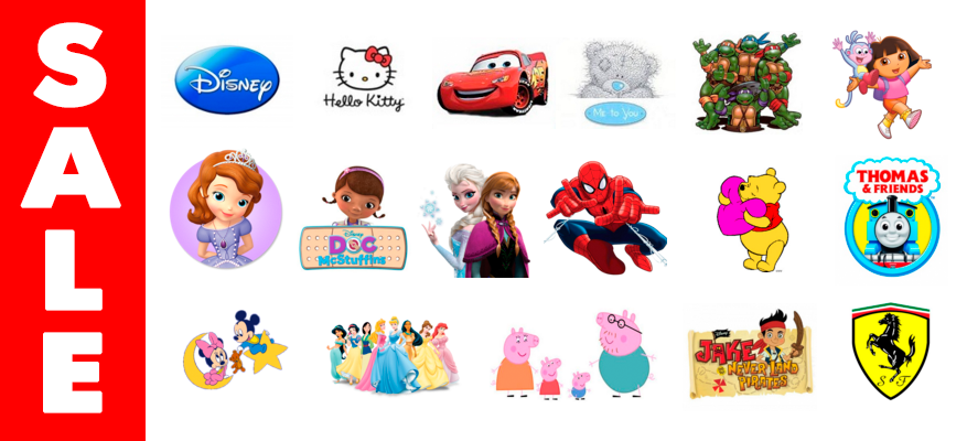 ���� �� 25.09. ������� ������ Disney, Hello Kitty, Ferrari, Cars, Princess, Peppa pig, My little pony, Spider-Man, Frozen, ��������� ������, ��������� �����, Star wars �� 0 � ������. ���������� �� �������� �� 40 �� 80% �� �ӣ! ����� 7/17