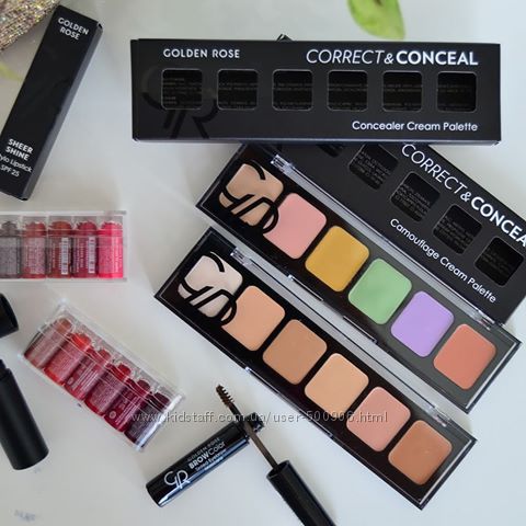 �������� �������� �� ��������� �� Golden Rose! ���������-������ CONCEALER CREAM PALETTE � �������� Light to Medium � Medium to Dark, � ����� ����-�������� CAMOUFLAGE CREAM PALETTE ������� (6 ��.)