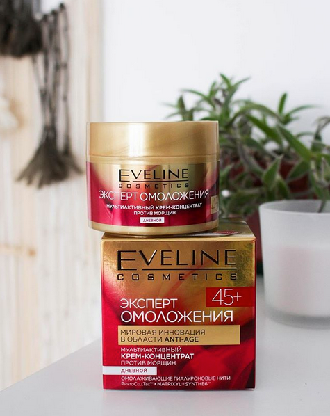 �������������� ����-���������� ������ ������ ������� ���������� 45+ �� Eveline ������� �������� ��������� ����, ��������� ��������� ���������� ������������ ��������, � �������� � ��� ������ anti-age �������� ������������ ����������� ����������� � ��������