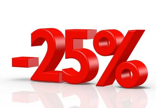 ����� 25% �� ��� �����!