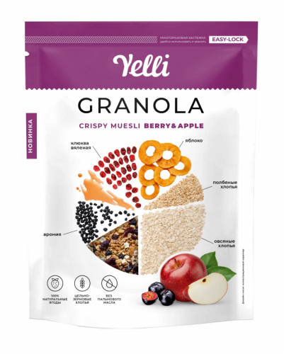 GRANOLA – CRISPY MUESLI BERRY&APPLE Yelli 200�