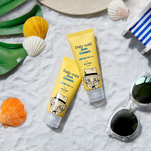 �������� ����! ! VILLAGE 11 FACTORY �������������� ���� Daily mild Sun Cream SPF 50 PA