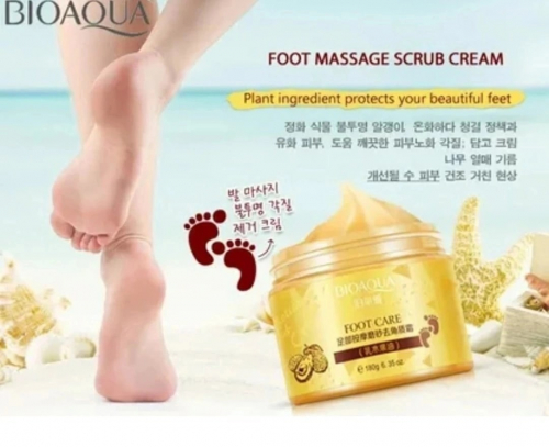 ����. �������������� ���� ��� ��� Bioaqua Shea Butter Foot Massage Scrub Exfoliating Cream 180g