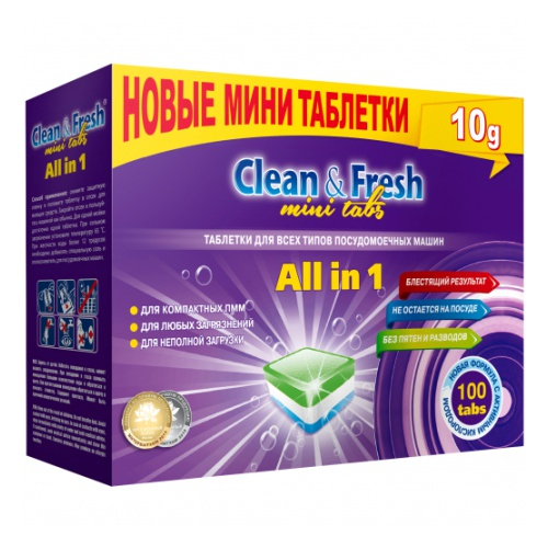�������� ��� ��� Clean&Fresh Allin1 mini tabs 100 ����