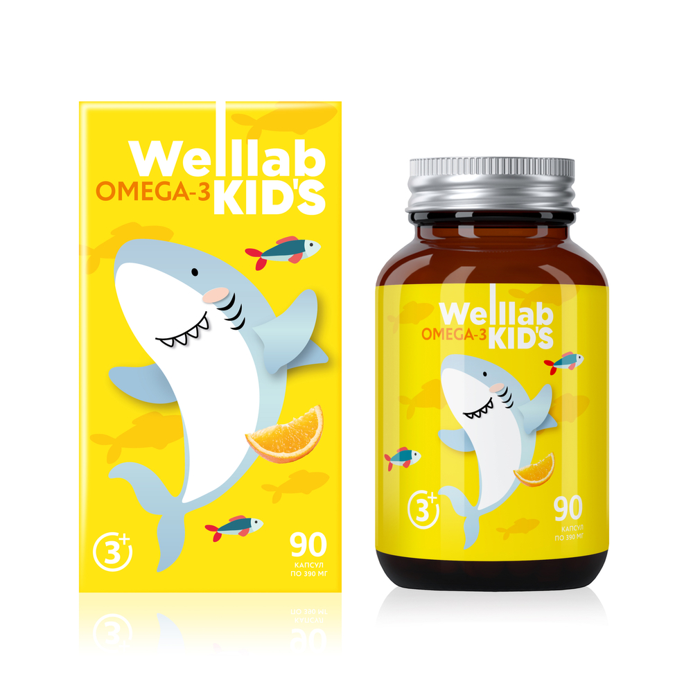 �������! �����-3 ��� ����� WELLLAB KIDS OMEGA-3, 90 ������! �������� ������������������ ����� ��� �� ������� ���� ������������ ���������.