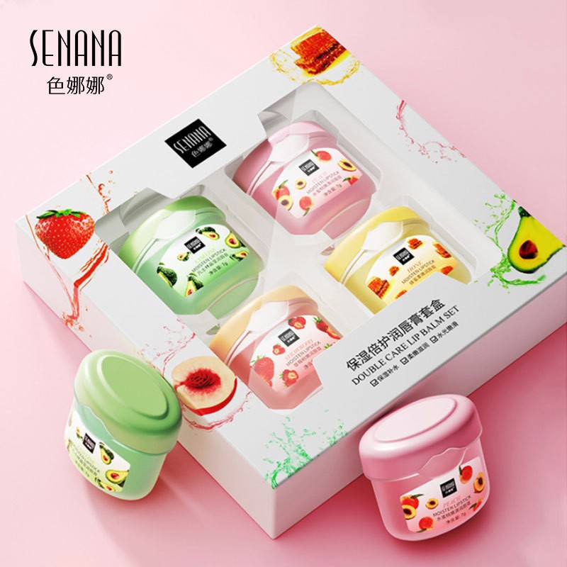 (������ �������) ����� ��������� ��� ��� 4 ����� Senana Double Care Lip Balm Set - 159 ���.