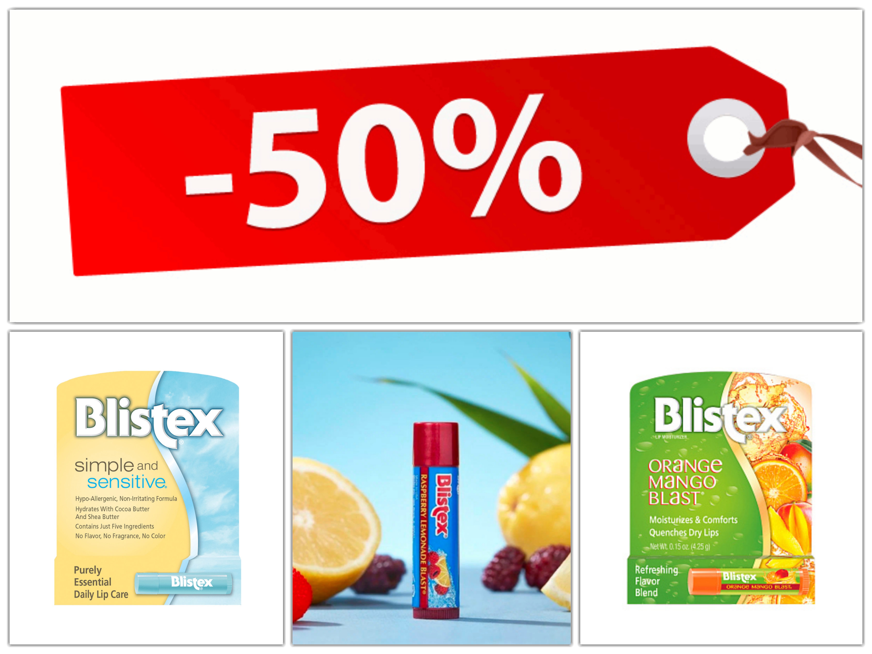 MEGA SALE -50%!! ����� 122 ���! ���� 243�!!! ������� ��� ��� Blistex Raspberry Lemonade Blast (���) ��������� �������! ����� � ��������!