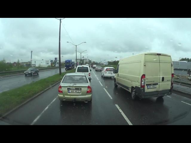 Crazy road rage in Estonia