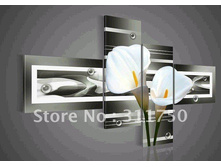 hand-painted-wall-art-black-Pure-white-lilies-home-decoration-abstract-Landscape-font-b-oil-b.jpg
