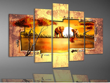 hand-painted-oil-wall-art-Warm-font-b-elephant-b-font-forest-home-decoration-abstract-Landscape.jpg