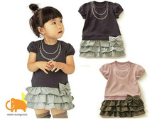 Free-shipping-girl-summer-dress-dot-bow-short-sleeve-ball-gown-children-dress-baby-summer-clothing.jpg